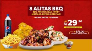 8 alitas bbq