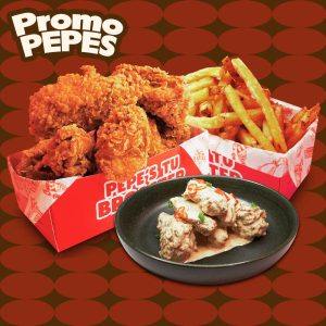 Promo Pepes - 7 Piezas de Pollo + Papas Grande + 6 Alitas Acevichadas